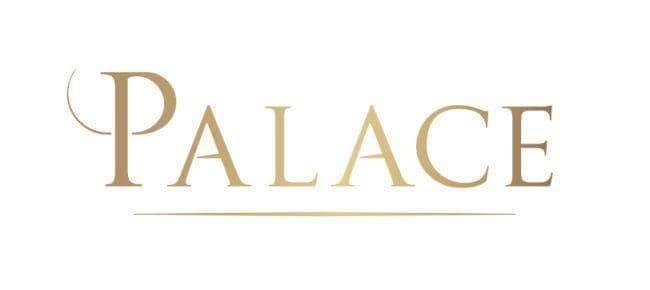 Logo doré de la distinction Palace, souligné d'un trait fin