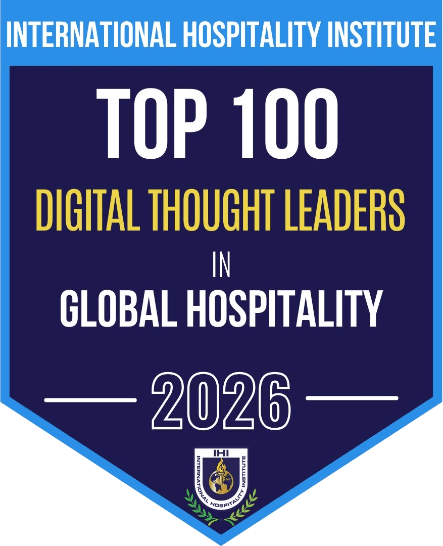 Distinction Top 100 Digital Thought Leaders in Global Hospitality 2026 décernée à Laurent Delporte par l'International Hospitality Institute