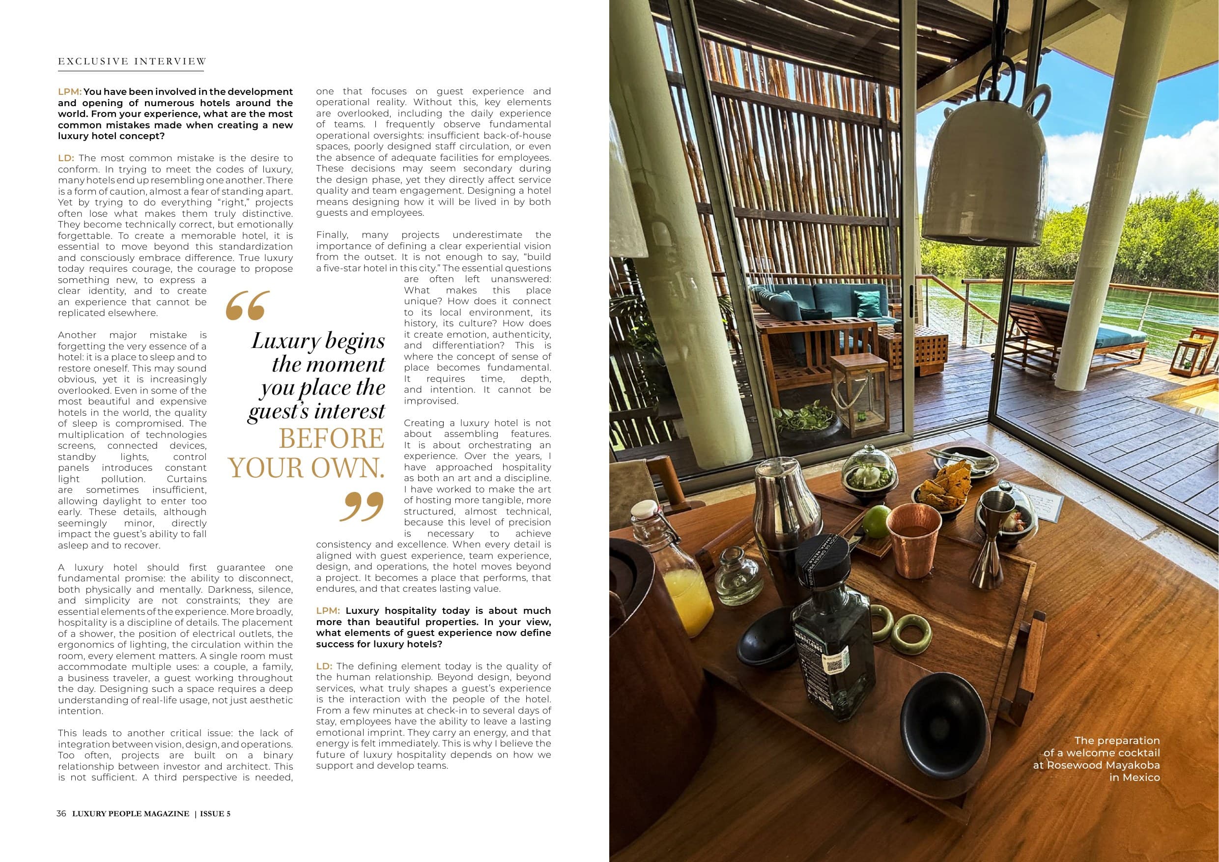 Global Hospitality Magazine — article Laurent Delporte février 2026