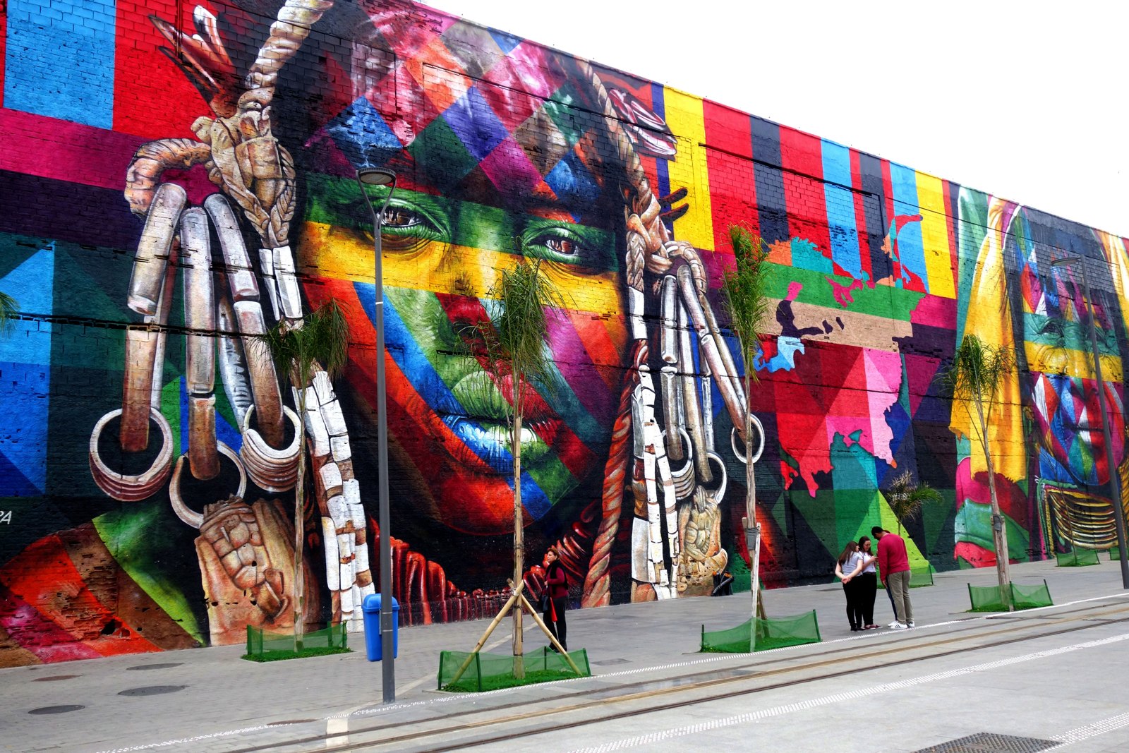 Graffiti by the artist Kobra in Rio's port district