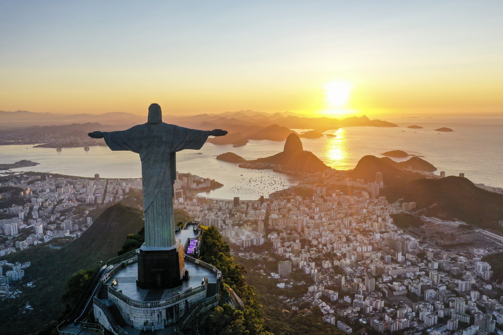 Christ the Redeemer, above the bay of Rio de Janeiro