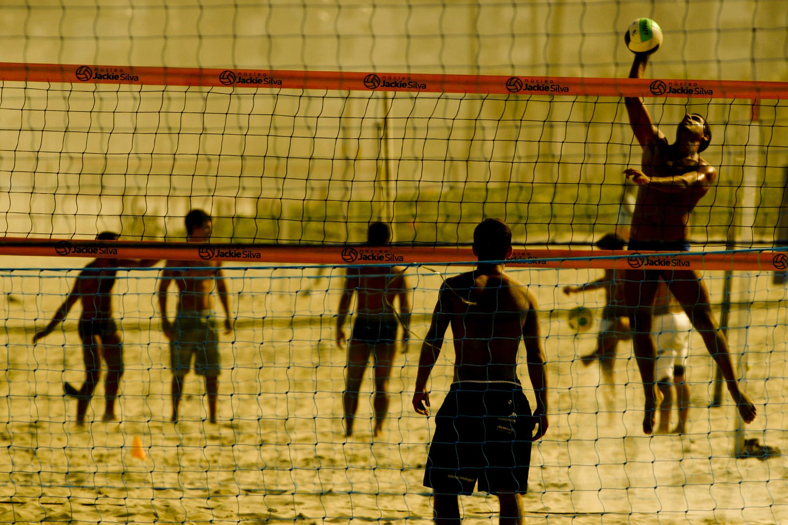 Beach volleyball on Copacabana beach, Rio de Janeiro