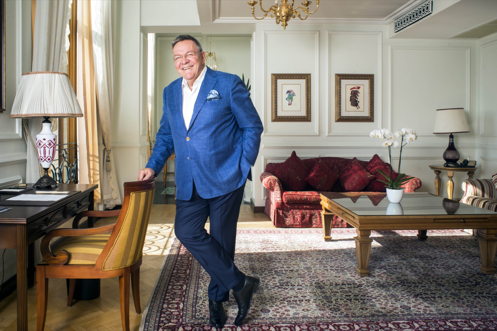 Ralph Radtke dans un salon du Çırağan Palace Kempinski İstanbul